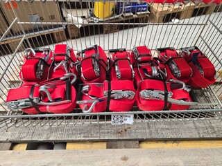 Ca. 10x Spanband Transport Universeel, zware kwaliteit, rood